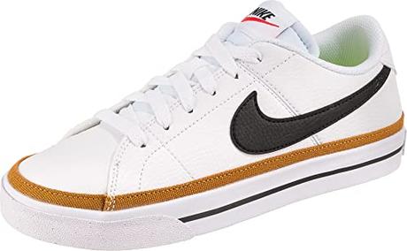 Nike Court Legacy Next Nature, Tennis Shoe Mujer, White/Black-Desert Ochre-Team Orange, 39 EU