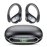 IKT Auriculares Inalambricos Deportivos, Auriculares Inalambricos Bluetooth 5.3 con 4 mics, 60 Hrs Auriculares Cancelacion Ruido ENC. Bajos Profundos. Cascos Inalambricos Bluetooth IPX7 Impermeable