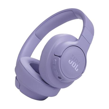 JBL Auriculares Tune 770NC, Auriculares Circumaurales Inalámbricos con Cancelación de Ruido Adaptativa, Bluetooth y 70 horas de batería, violeta
