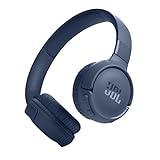 JBL Auriculares Tune 520BT, inálambricos por Bluetooth, 57 horas de reproducción con JBL Pure Bass, plegables, azul