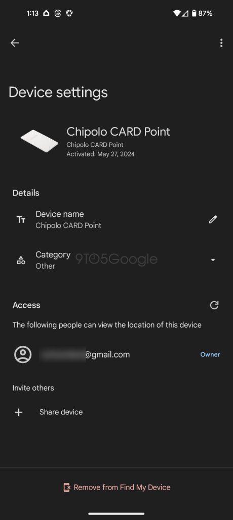 Cómo configurar los rastreadores Chipolo para Android Buscar la red de mi dispositivo