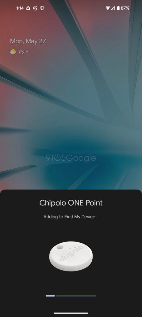Cómo configurar los rastreadores Chipolo para Android Buscar la red de mi dispositivo