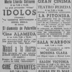 1944:cartelera de espectáculos en Santander