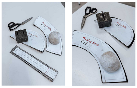 Patrones y explicaciones para confeccionar una boina corte forro boina