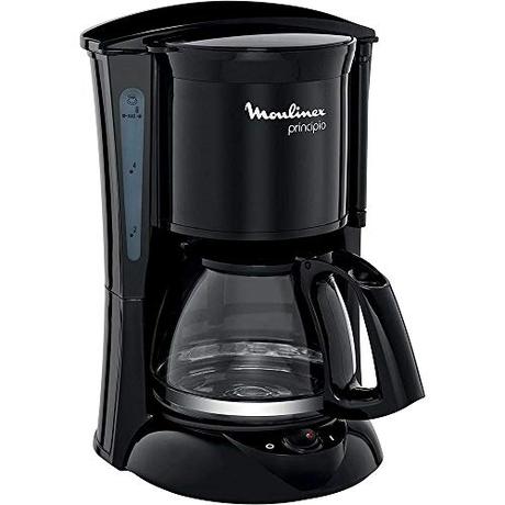 Moulinex Principio FG1528 - Cafetera de filtro 600 W de 0.6 L con función Auto-off y sistema antigoteo, plástico, color negro
