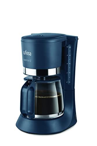 Ufesa CG7124 Capriccio 12 Cafetera de Goteo, 12 Tazas, 680W, Filtro Permanente, Placa Calefactora Antiadherente, Sistema Antigoteo, Auto Apagado, Jarra 1.2L