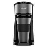 Cecotec Cafetera de Goteo con Termo Portátil Coffee 66 Drop&Go. 700 W, Capacidad 420 ml, Boquilla Antigoteo, Filtro Permanente o de Papel, Función Autoapagado, Depósito con Ventana