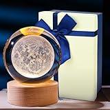 CECOMBINE Bola de cristal 3D con sistema solar, bola de cristal con sistema solar, bola de cristal con base de madera LED, para Navidad, Acción de Gracias, Día de San Valentín, decoración del hogar