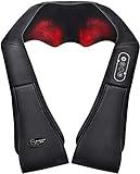 Masajeador de Cuello y Hombros, Shiatsu Masajeador Cervical Eléctrico con Función de Calor, Masajeador Espalda de 3 Posiciones Ajustables, para Relajación de Fatiga el Hogar y la Oficina