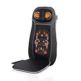 Medisana MCN Fundas de asiento de masaje Shiatsu, Masaje de espalda y cuello, Incluye función de calor, 3 intensidades, Masaje localizado con función de luz roja, Idóneo para el hogar y la oficina