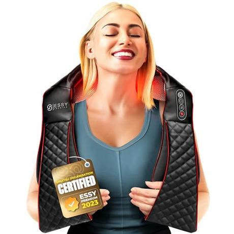 Essy Masajeador Cervical y Espalda Masajeador de Cuello y Hombros Maseajor Cervical y Espalda Masaje Cervical Shiatsu Masajes Espalda Cervicales