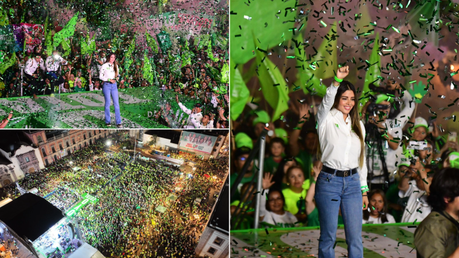 Multitudinaria clausura de campaña de Ruth González al Senado