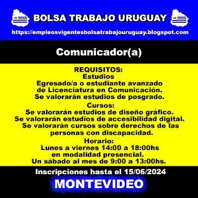 Comunicador(a) Comunicador(a)