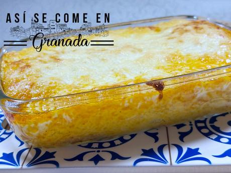 Lasaña de mejillones en escabeche