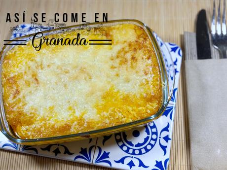 Lasaña de mejillones en escabeche