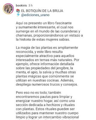 Reseña de El botiquín de la bruja por @bookivis Reseña de El botiquín de la bruja por @bookivis