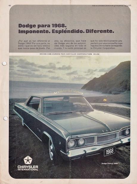Dodge Polara del año 1968 fabricado por Chrysler Corporation Dodge Polara del año 1968 fabricado por Chrysler Corporation