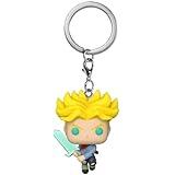 Funko Pop! Keychain: DBS - Super Saiyan Trunks with Sword - Dragon Ball Super - Minifigura de Vinilo Coleccionable Llavero Original - Relleno de Calcetines - Idea de Regalo- Mercancia Oficial