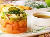 Tartar salmón ahumado pera