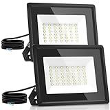 Aigostar Foco Led Exterior 30w 2510 lúmen,Luz led Exterior Impermeable IP65,Proyector LED Exterior & Interior Blanco Natural 4000 K para Jardín,Patio,Garaje,Parque 2 piezas