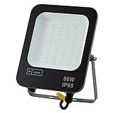 M Ledme - Foco Proyector Led Napoli 50W, 6.000 lumen, IP65 Regulable, Color Luz fría (6000k), Iluminación exterior, De uso para jardín, patios, parking, hotel, naves etc.