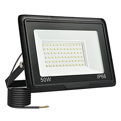 toobettp Foco LED Exterior,Proyector 50W, 5000LM Focos 6500K Blanco Frío Proyectores Impermeables IP66, para Garaje,Jardín,Patio,Parque