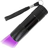 Linterna Led Ultravioleta UV Flashlight 9 LED Ultravioleta Desinfección Manchas de Orina de Mascotas Luz Negra 395nm Luz Ultravioleta - Luz Negra Ultravioleta - Linterna Luz Ultravioleta