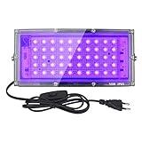 Eleganted 50W Luz UV, Foco UV Ultravioleta, Luz Negra Impermeable IP65, Fluorescente Lámpara de Escenario Blacklights para Halloween Bar Club DJ Discoteca Fiesta Pinta Corporal Gimnasio