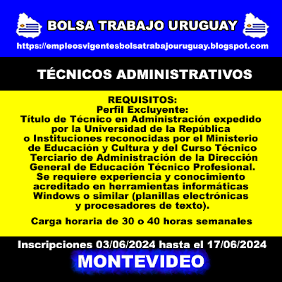 TÉCNICOS ADMINISTRATIVOS TÉCNICOS ADMINISTRATIVOS