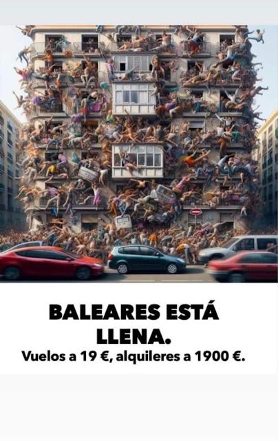 Marcha histórica en Mallorca por el derecho a la vivienda y contra la masificación turística… En Eivissa, más de 1.000 personas viven en caravanas y, en Menorca, “qui estima l’il-la no la destrueix”.