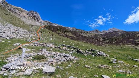 Restos de cabañas en los Puertos de Cuetalbo