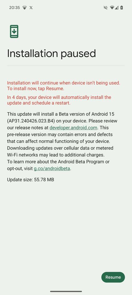 Android 15 Beta 2.2 se está implementando con varias correcciones para el dispositivo Pixel