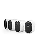 Arlo Pro 5 Camara de Vigilancia WiFi Exterior 2K, Camara Vigilancia WiFi Interior, Sensor de Movimiento, Alarmas Para Casa, Visión Nocturna Color, Prueba Arlo Secure Incluida, 4 Cámaras, Blancas