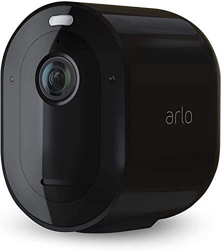 Arlo Pro 3 Camara Vigilancia WiFi Exterior, Inalámbrica, 2K HDR, 160° Visión Nocturna En Color, Sirena, Detección De Movimiento, Audio Bidireccional, Prueba Arlo Secure Incluida , 1 Cámara, Negro