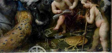 Los instrumentos matemáticos de Jan Brueghel en el Louvre.