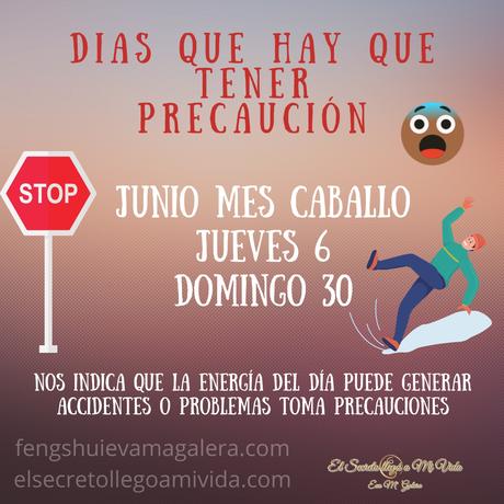 Días Peligro mes de junio 2024 🚔