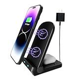 SZO Cargador Inalámbrico 15 W Cargador Rápido por Inducción para iPhone 15 14 13 12 11 Samsung Galaxy S23 S22 S21 S20