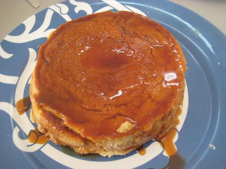 FLAN DE PLÁTANOS SALTEADOS Y NARANJA