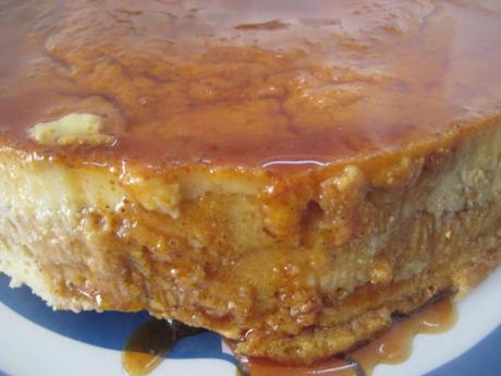FLAN DE PLÁTANOS SALTEADOS Y NARANJA