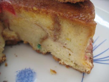 FLAN DE PLÁTANOS SALTEADOS Y NARANJA