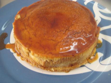 FLAN DE PLÁTANOS SALTEADOS Y NARANJA