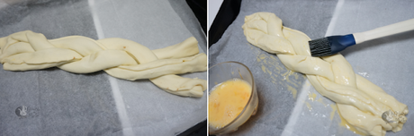 Trenza de hojaldre con chocolate Trenza de hojaldre con chocolate