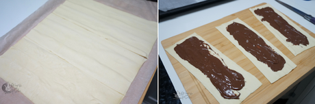 Trenza de hojaldre con chocolate Trenza de hojaldre con chocolate