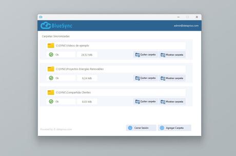 Carpetas sincronizadas Dataprius BlueSync