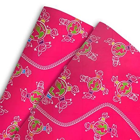 UNICEF - Papel de Regalo, Plegado, 2 Pliegos 70 x 100 cm, World