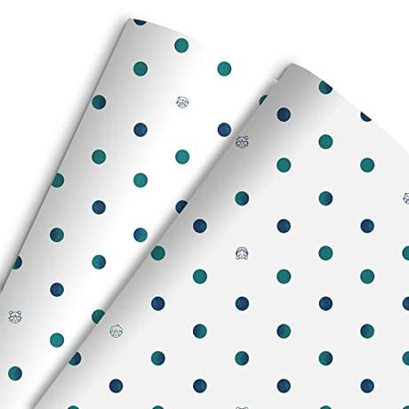 UNICEF - Papel de Regalo, Plegado, 2 Pliegos 70 x 100 cm, Topos