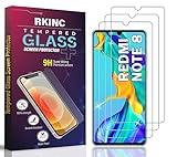RKINC Protector pantalla [3 Piezas] para Xiaomi Redmi Note 8, Note 8 2021, Mi 9 Lite, Cristal templado película de vidrio, 9H 0.33 mm [Garantía de por vida][Anti-rasguño][Anti-rotura][Sin burbujas]