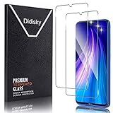 Didisky 2-Unidades Cristal Templado Protector de Pantalla para Xiaomi Redmi Note 8, Note 8 2021 (No para Redmi Note 8t / Note 8 Pro), Antihuellas, Sin Burbujas, Fácil de Limpiar, 9H Dureza