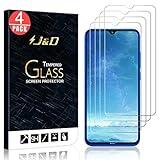 J&D Compatible para Xiaomi Redmi Note 8 Protector de Pantalla, 4 Paquetes [Vidrio Templado] [NO Cobertura Completa] Cristal Templado Protector de Pantalla para Redmi Note 8