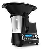 Moulinex ClickChef HF4SPR30 - Robot de cocina multifunción 1400W, 3.6 l, 5 programas Auto, temperatura de 30 a 120 ºC, 12 velocidades, 32 funciones, báscula, vaporera, negro